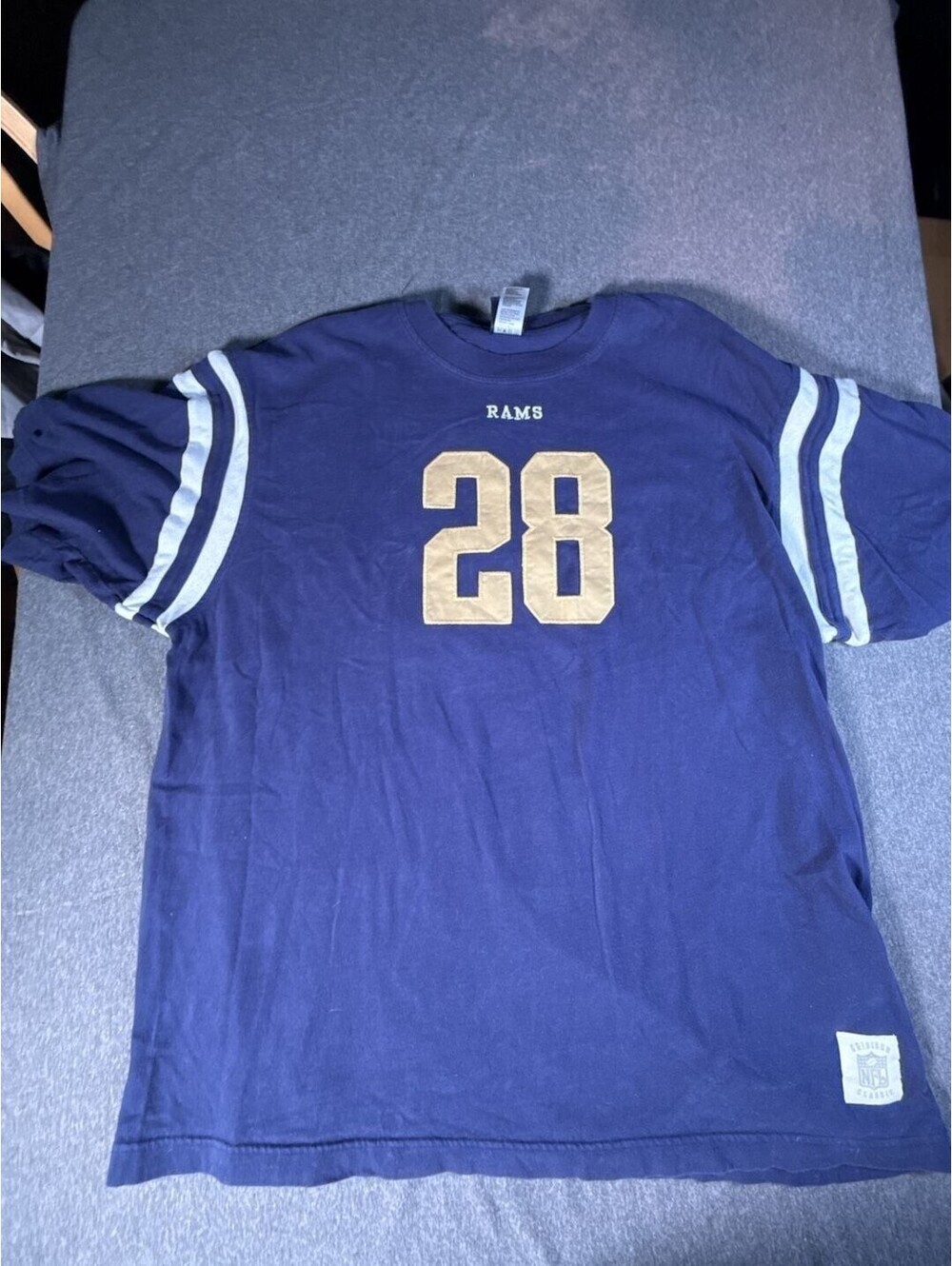 NFL Reebok St. Louis Rams Marshall Faulk #28 Jersey shirt XL